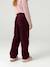 Wide Corduroy Paperbag Trousers for Girls bordeaux red+camel+mauve+navy blue+olive 