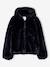 Faux fur jacket for girls black 