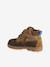 Baby first steps leather zip-up boots dark brown 