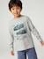 Top with Fun Motif for Boys ecru+marl grey+slate grey 