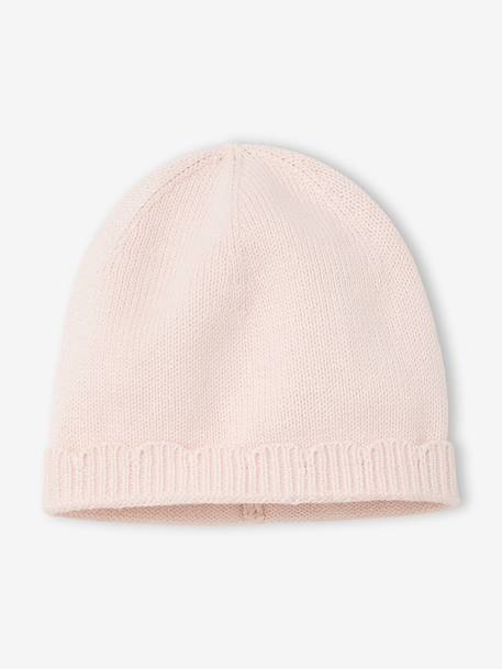 Newborn playsuit and hat set for girls pale pink 