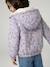 Reversible Leopard/Sherpa Windcheater with Hood for Girls beige+vanilla 