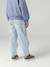 Balloon jeans for girls bleached denim+medium blue 