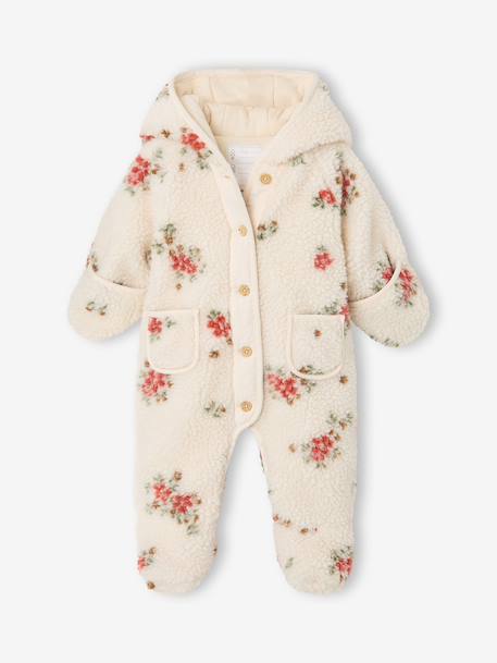 Newborn snowsuit for baby vanilla 