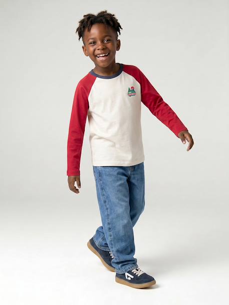 Loose-fit jeans for boys black+double stone 