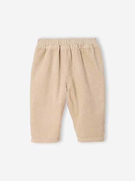 Corduroy trousers for baby boys beige 