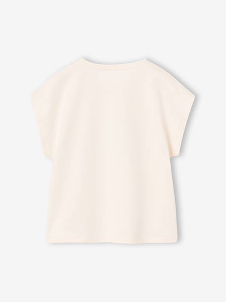 Short-sleeved t-shirt anthracite+ecru+rose 