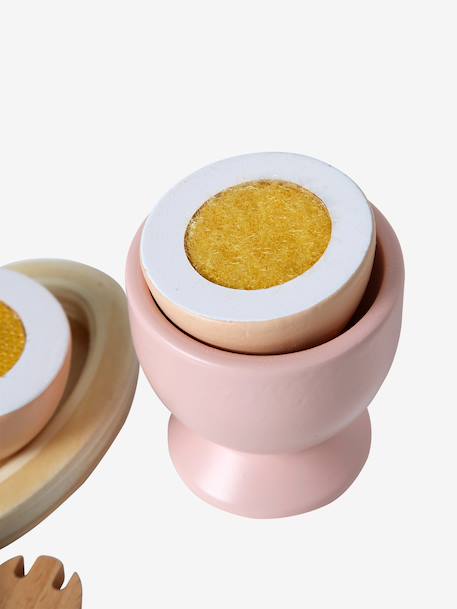 FSC®100% wooden doll mealtime set rose 