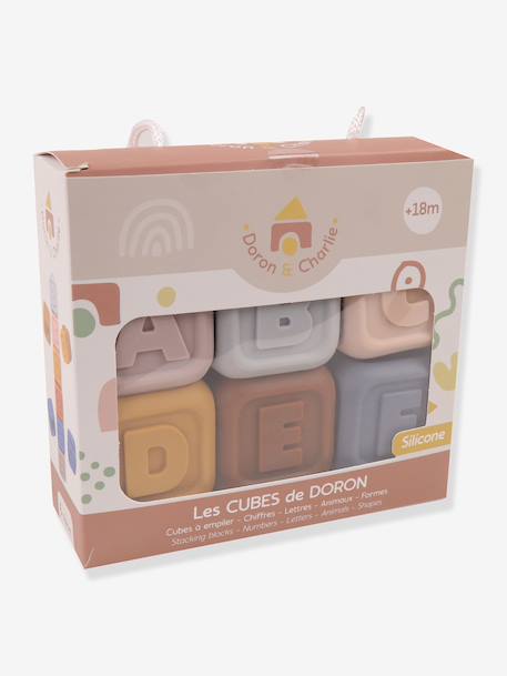 6 stacking cubes multicoloured 