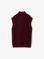 Sleeveless Trucker Jumper for Girls, JONEN bordeaux red+marl grey 