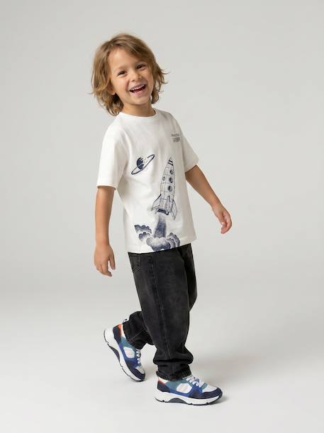 Short-sleeved T-shirt for boys ecru 