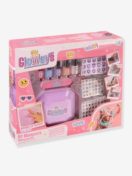 Manicure set with nail dryer rose 