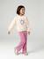Sweatshirt and trousers set for girls anthracite+ecru 