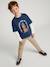 Long-sleeved T-shirt with layered look for boys navy blue 