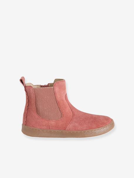Leather Boots for Girls beige+bronze+brown+camel+green+navy blue+old rose 