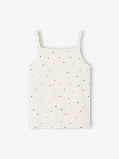 Pack of 3 camisoles for girls beige 