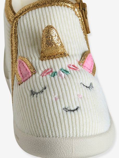 Canvas Slippers with Zip, for Babies beige+pale pink+printed beige+printed white+vanilla 
