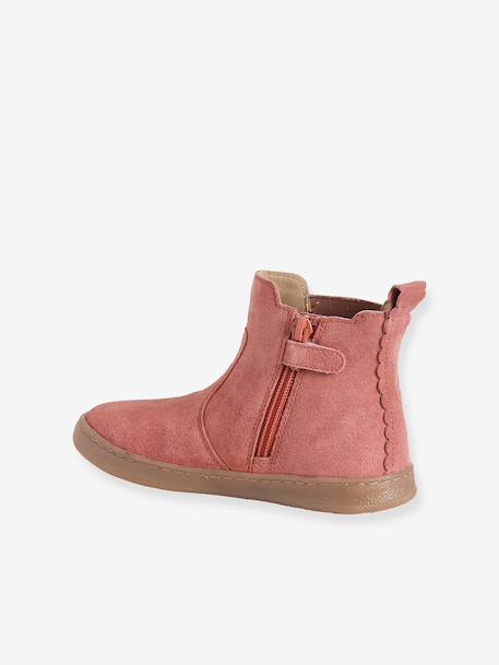 Leather Boots for Girls beige+bronze+brown+camel+green+navy blue+old rose 