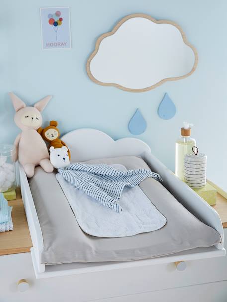 Cloud-shaped changing table top white 