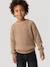 Round-neck jumper for boys marl beige 
