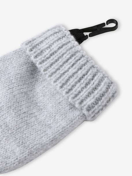 Baby hat, snood and mittens set marl grey 