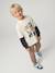 Long-sleeved layered-effect T-shirt for boys ecru 