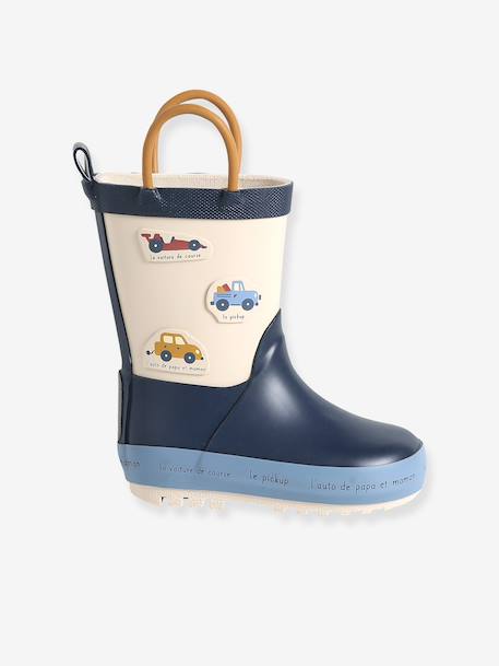 Striped Wellies for Babies light blue+navy blue+printed green+striped navy blue 