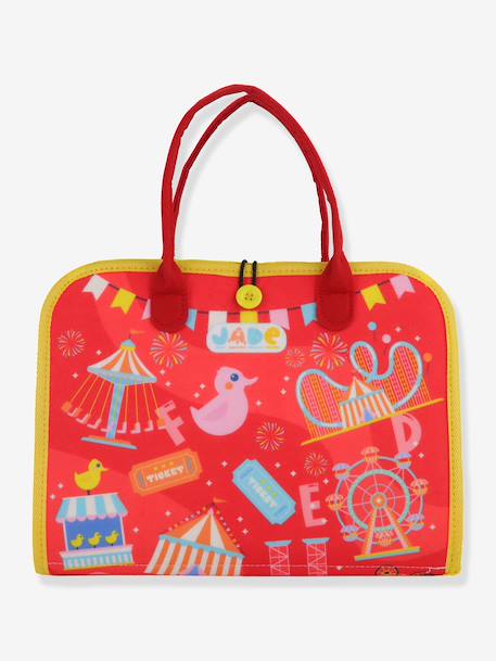 Montessori pouch with 7 activities  by J.A.D.E red 