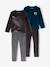 Pack of 2 velour pyjamas for boys anthracite 