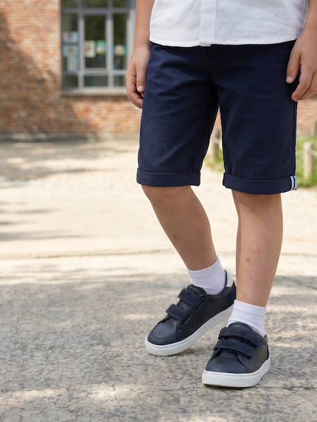 Bermuda Shorts in Cotton/Linen for Boys beige+Beige+blue+Dark Blue+sage green 