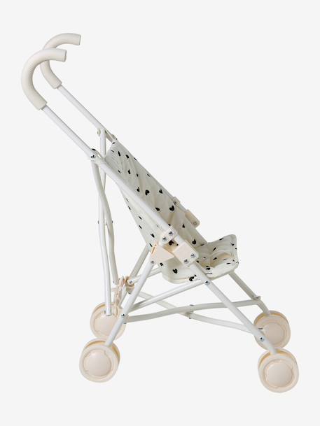 Large Lightweight Pushchair for Baby Dolls black+ecru+rose 