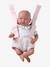 Baby Carrier For Dolls, in Cotton Gauze black+printed pink+rose+yellow 