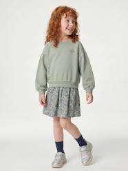 -Dual Fabric Dress for Girls