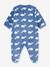 Baby whale print sleepsuit by PETIT BATEAU night blue 