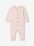Newborn playsuit and hat set for girls pale pink 
