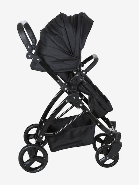 3-in-1 doll pram black 