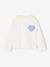 Long-sleeved T-shirt for girls ecru+vanilla 