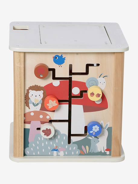 Large FSC® wooden 4 seasons activity cube multicoloured+wood 