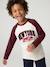 Long-sleeved raglan T-shirt for boys bordeaux red 