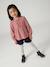 Long-sleeved blouse for girls blush+ecru 