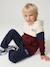 Boys' colour block hooded sweatshirt bordeaux red+red 