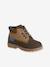 Baby first steps leather zip-up boots dark brown 