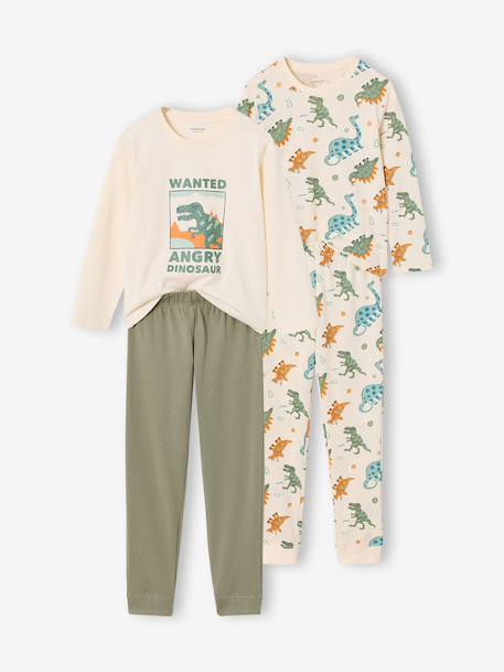 Pack of 2 pyjamas for boys ecru 