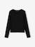 Pack of 2 cropped long-sleeved T-shirts for girls black+chocolate 