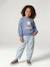 Balloon jeans for girls bleached denim+medium blue 