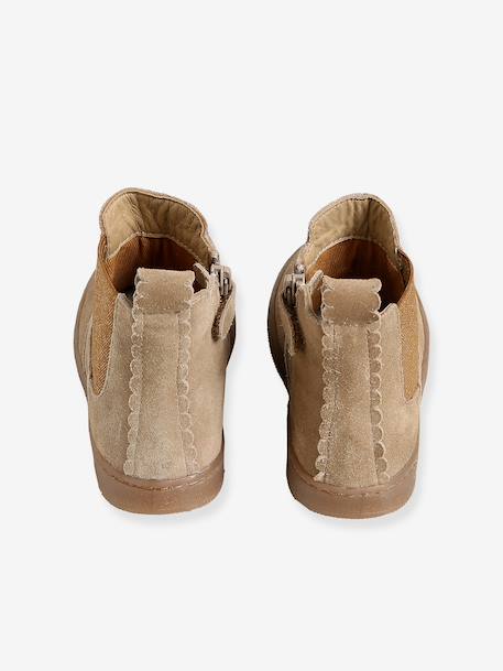Leather Boots for Girls beige+bronze+brown+camel+green+navy blue+old rose 