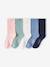 Pack of 5 Pairs of Dotted Socks for Girls dusky pink+pale pink+rose+rosy 