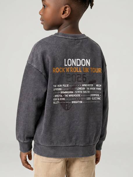 Crewneck sweatshirt for boys slate grey 