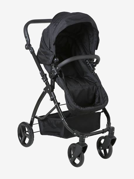 3-in-1 doll pram black 