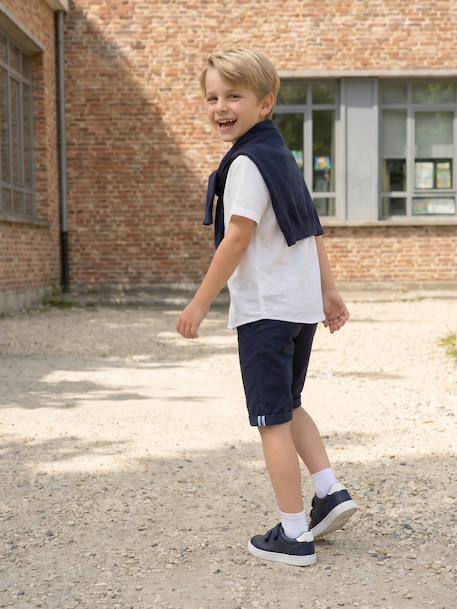 Bermuda Shorts in Cotton/Linen for Boys beige+Beige+blue+Dark Blue+sage green 